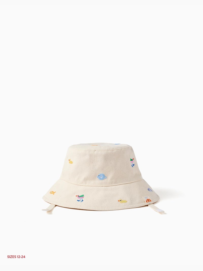 Sombrero Panamá con bordado Carolina Celas x Zippy Beige claro - Kiabi