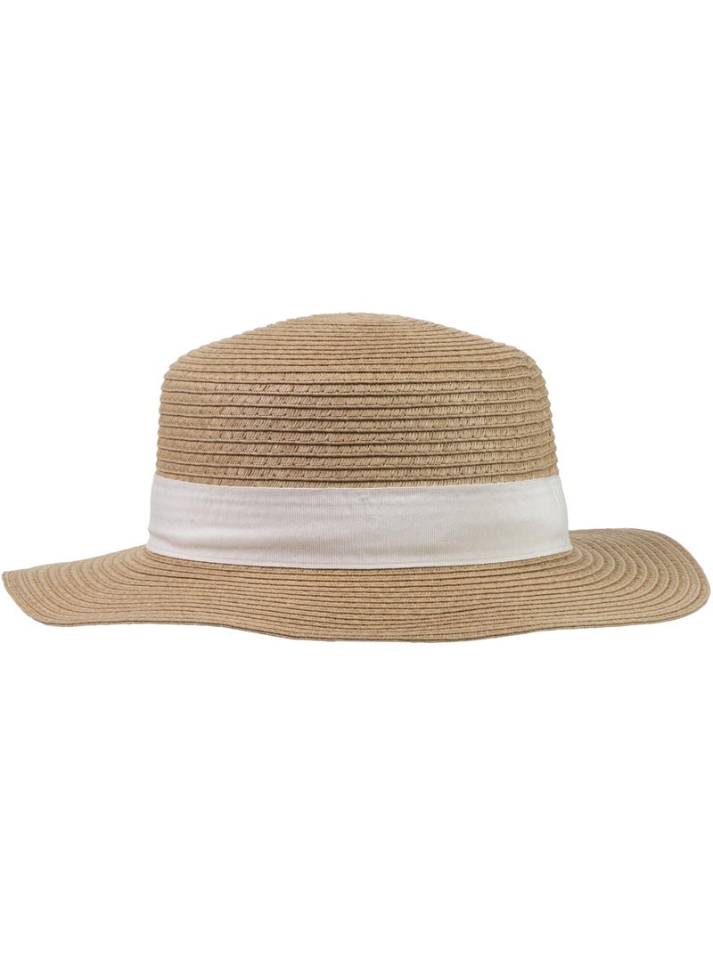 Sombrero Papel de paja 100% ligero, interior ajustable de 52 a 58 cm mujer Isotoner Beige claro - Kiabi
