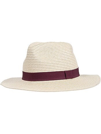 Sombrero Papel de paja 100% ligero, interior ajustable de 52 a 58 cm mujer Isotoner