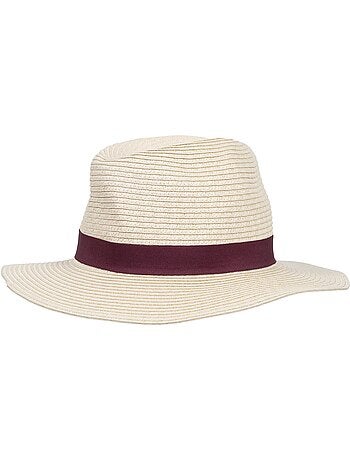 Sombrero Papel de paja 100% ligero, interior ajustable de 52 a 58 cm mujer Isotoner