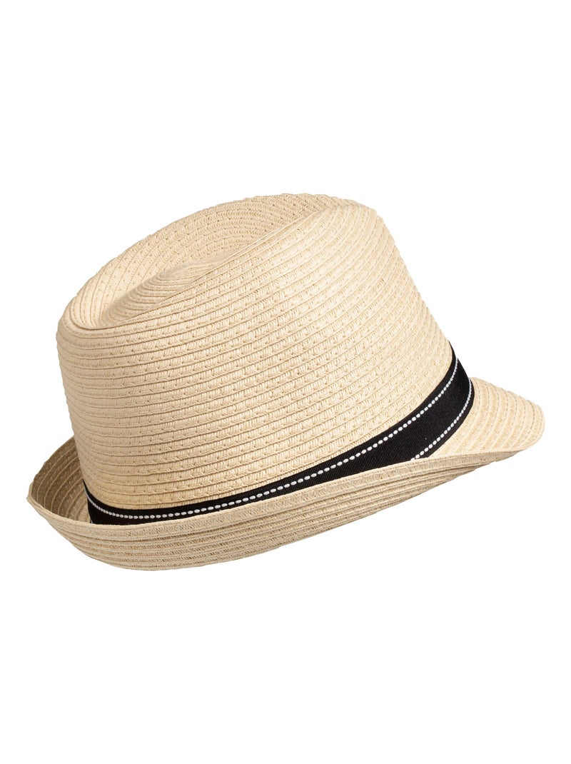 Sombrero trilby, diadema ajustable mujer Isotoner Negro Blanco - Kiabi