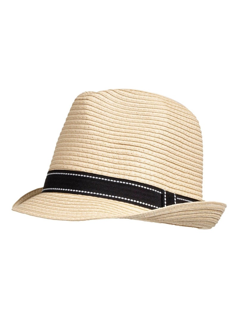 Sombrero trilby, diadema ajustable mujer Isotoner Negro Blanco - Kiabi