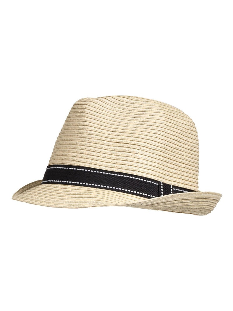 Sombrero trilby, diadema ajustable mujer Isotoner Negro Blanco - Kiabi