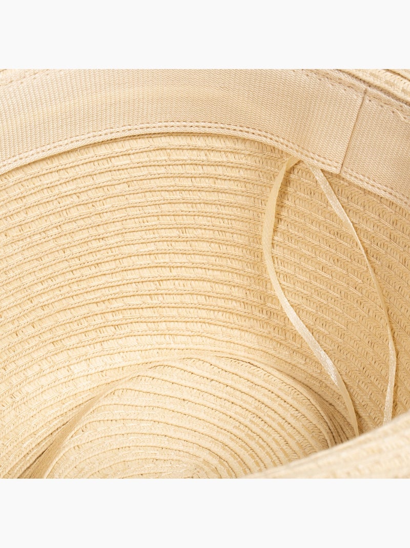 Sombrero trilby, diadema ajustable mujer Negro Blanco - Kiabi
