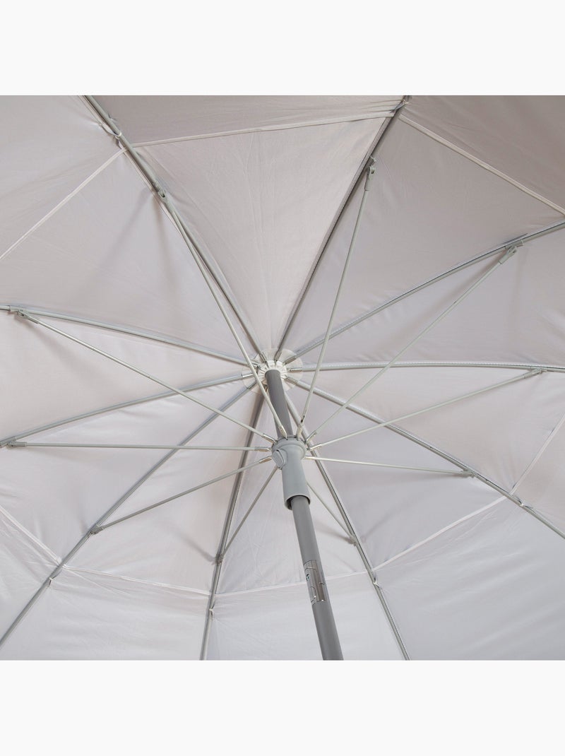 Sombrilla de playa 10 varillas 220 cm inclinable uv50 aktive Gris - Kiabi
