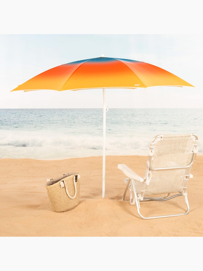 Sombrilla de playa 8 varillas 180 cm inclinable aktive Multicolor - Kiabi