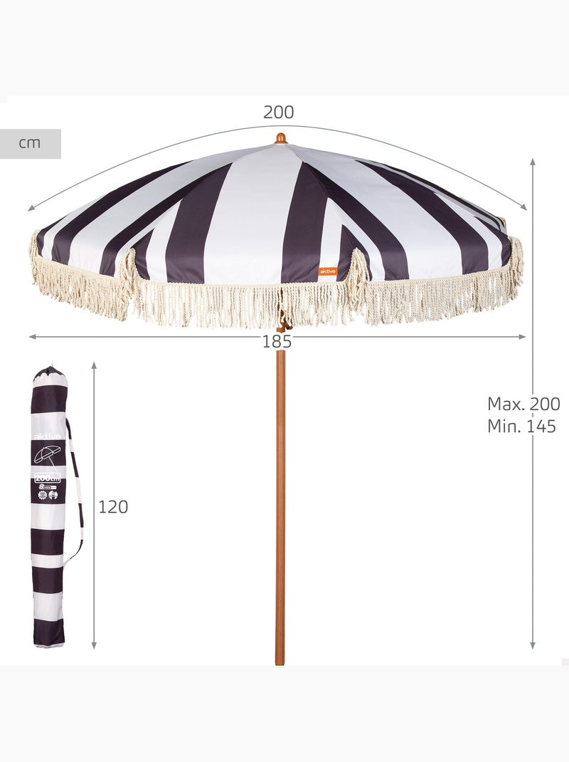Sombrilla de playa 8 varillas 200 cm aktive Blanco - Kiabi
