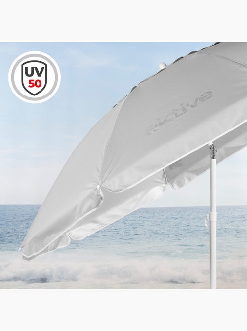 Sombrilla de playa 8 varillas 200 cm inclinable uv50 aktive - Kiabi