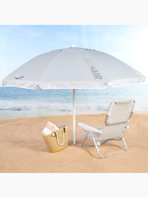 Sombrilla de playa 8 varillas 220 cm inclinable uv50 aktive - Kiabi