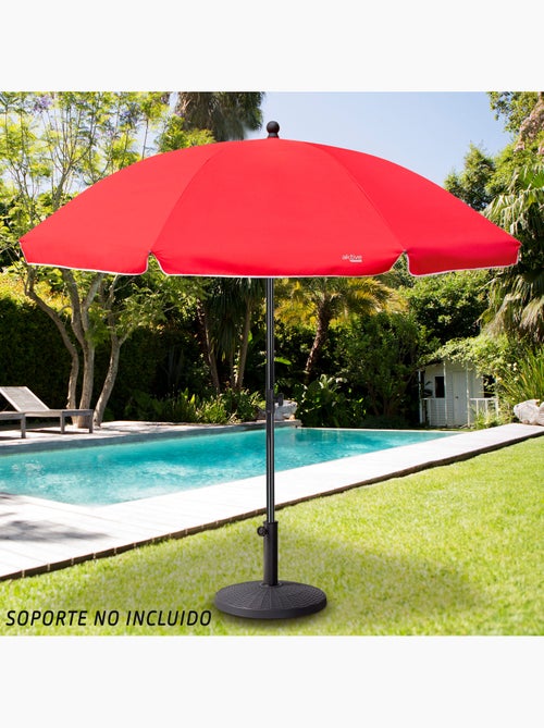 Sombrilla jardín 240 cm UV30 color rojo Aktive Beach - Kiabi