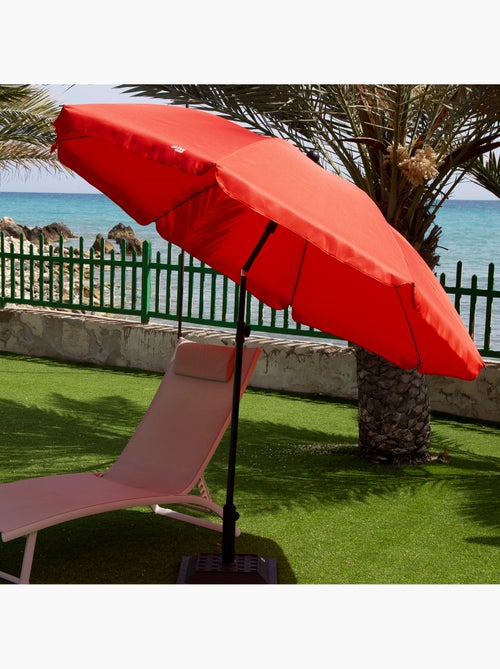 Sombrilla jardín 240 cm UV30 color rojo Aktive Beach - Kiabi