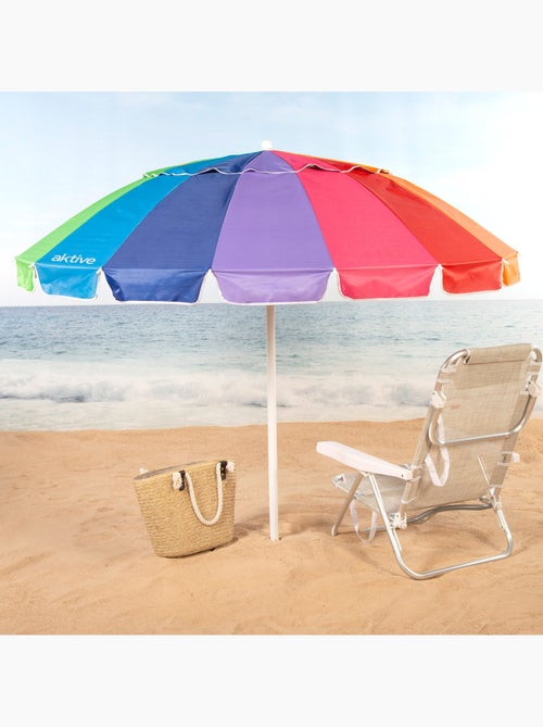 Sombrilla playa 16 varillas 200 cm inclinable uv50 aktive - Kiabi