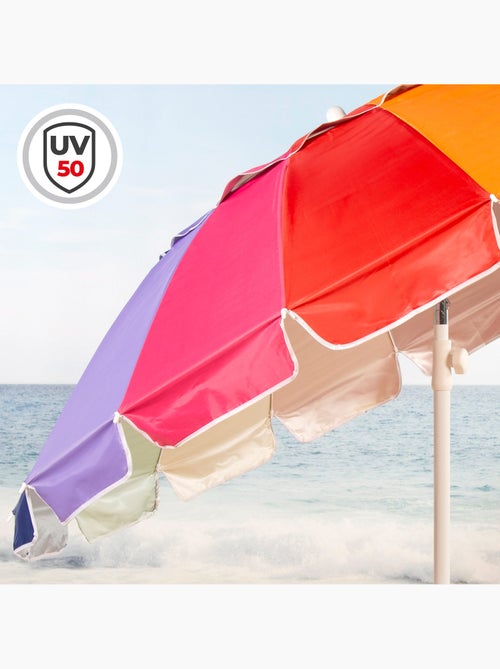 Sombrilla playa 16 varillas 200 cm inclinable uv50 aktive - Kiabi