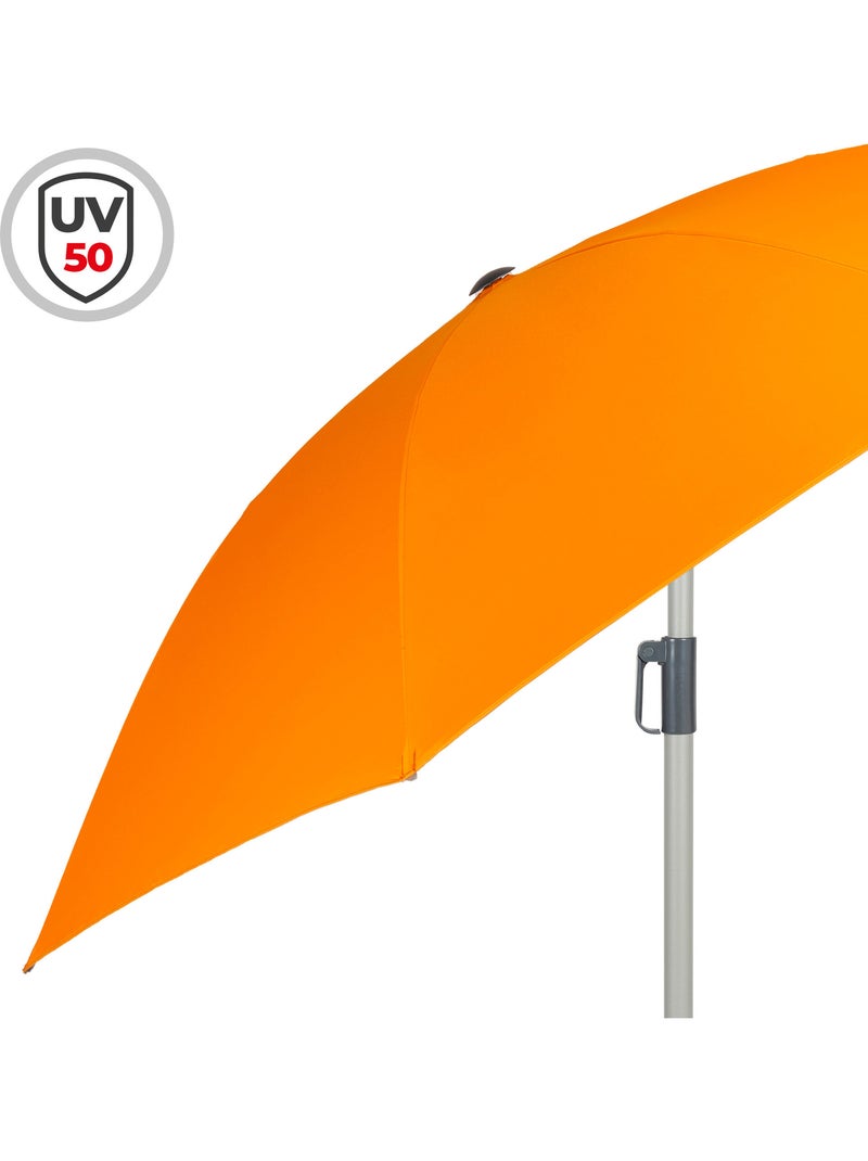 Sombrilla playa 8 varillas 220 cm con colgador aktive Naranja - Kiabi