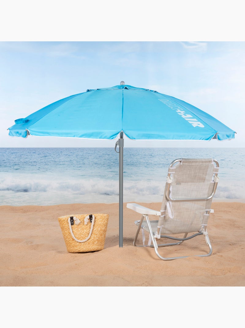 Sombrilla playa antiviento 8 varillas 200 cm aktive Azul - Kiabi