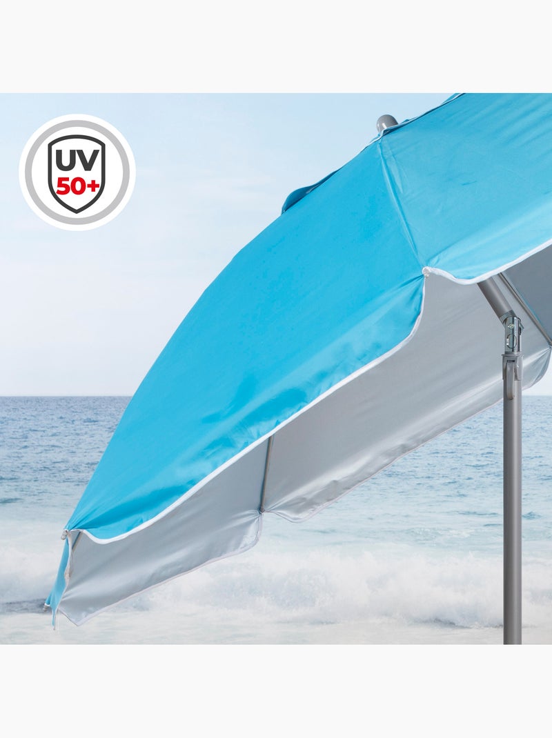 Sombrilla playa antiviento 8 varillas 200 cm aktive Azul - Kiabi