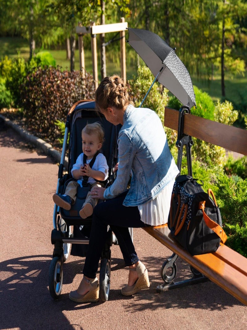 Sombrilla universal con protección UV 50+ para cochecito «Badabulle» Negro - Kiabi
