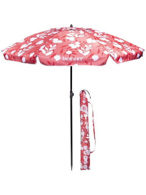 Sombrillas de playa Flores tropicales, Arco de 180 cm - Anti-UV UPF 50+ - Estructura cortaviento - Kiabi Sombrillas de playa Flores tropicales, Arco de 180 cm - Anti-UV UPF 50+ - Estructura cortaviento - Kiabi