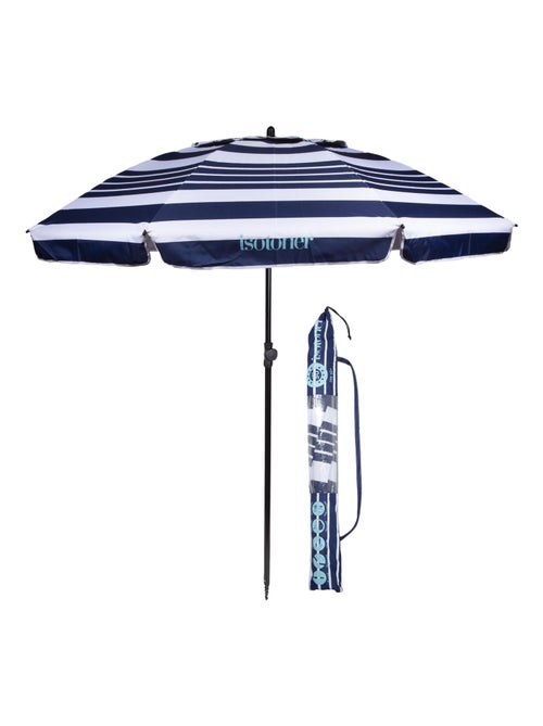 Sombrillas de playa Rayas mixtas, Arco de 180 cm - Anti-UV UPF 50+ - Estructura cortaviento - Kiabi Sombrillas de playa Rayas mixtas, Arco de 180 cm - Anti-UV UPF 50+ - Estructura cortaviento - Kiabi
