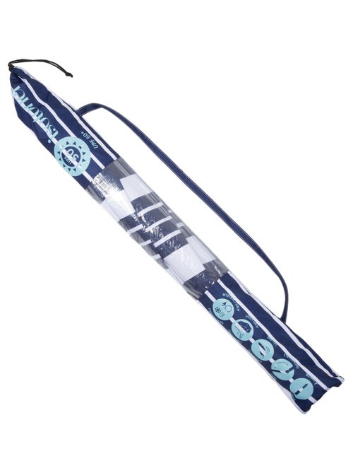 Sombrillas de playa Rayas mixtas, Arco de 180 cm - Anti-UV UPF 50+ - Estructura cortaviento - Kiabi Sombrillas de playa Rayas mixtas, Arco de 180 cm - Anti-UV UPF 50+ - Estructura cortaviento - Kiabi