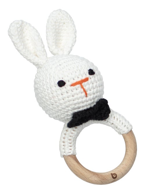 Sonajero de algodón tejido y madera natural | SEVIRA KIDS - Kiabi