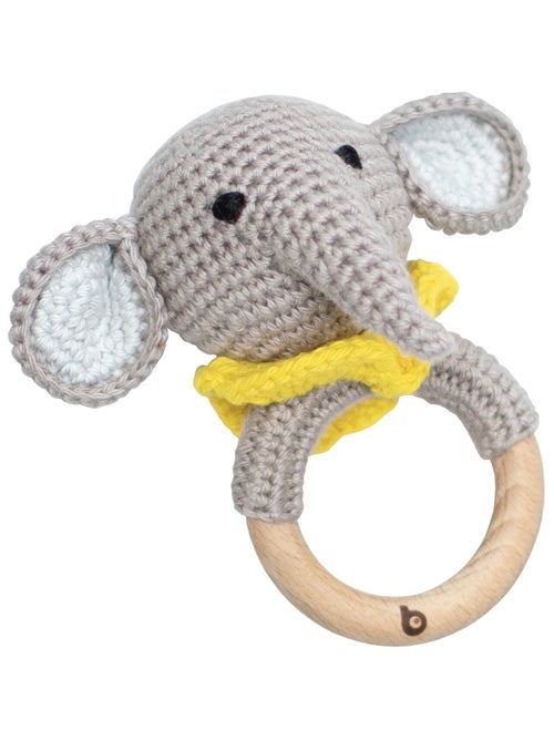 Sonajero de algodón tejido y madera natural | SEVIRA KIDS - Kiabi