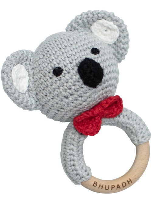 Sonajero de algodón tejido y madera natural | SEVIRA KIDS - Kiabi