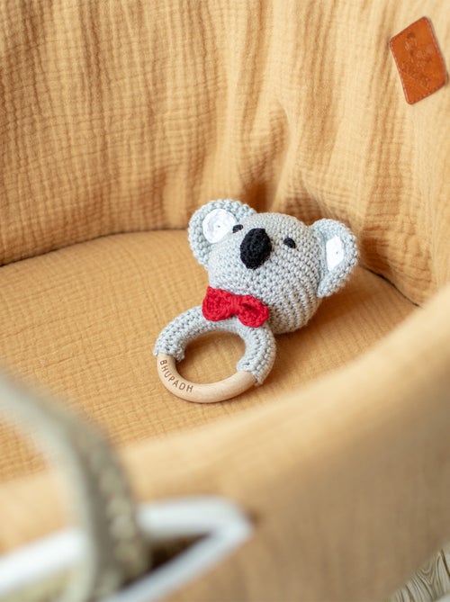 Sonajero de algodón tejido y madera natural | SEVIRA KIDS - Kiabi