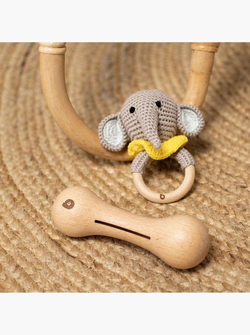 Sonajero de madera de haya natural | SEVIRA KIDS Marrón - Kiabi