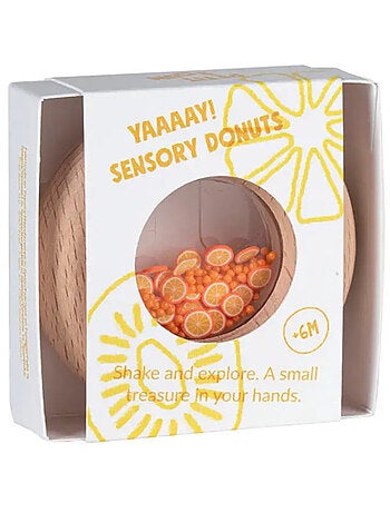 Sonajero sensorial donut, frutas | Petit Boum