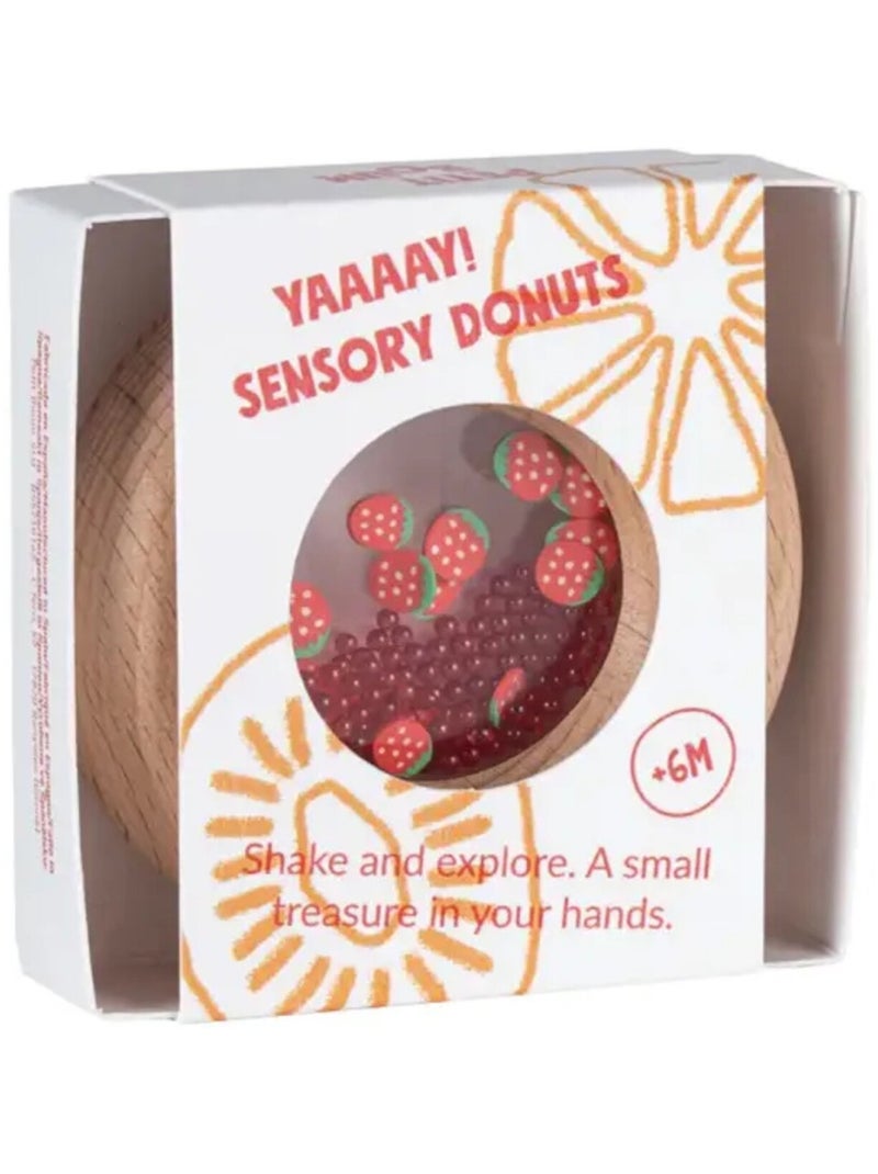 Sonajero sensorial donut, frutas | Petit Boum Rojo - Kiabi