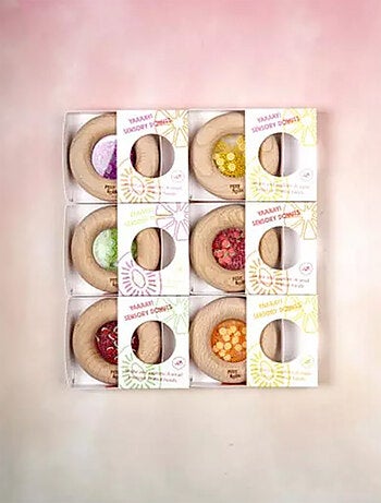 Sonajero sensorial donut, frutas | Petit Boum