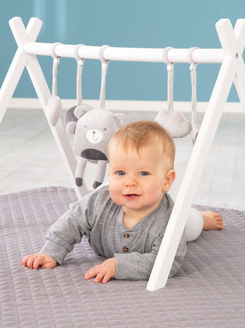 Sonajero y juguetes para colgar en el arco de juegos - Juego de 5 piezas 'Roba lil cuties' Gris - Kiabi