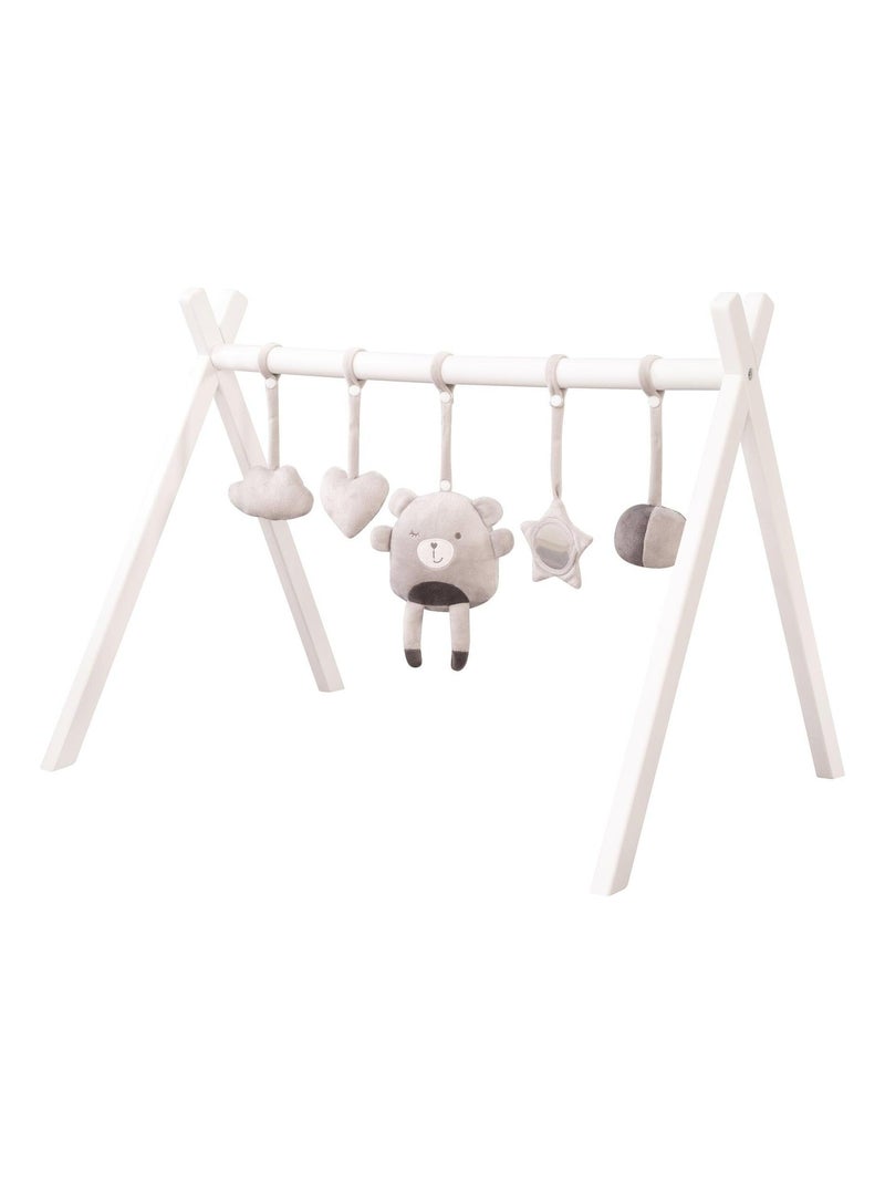 Sonajero y juguetes para colgar en el arco de juegos - Juego de 5 piezas 'Roba lil cuties' Gris - Kiabi