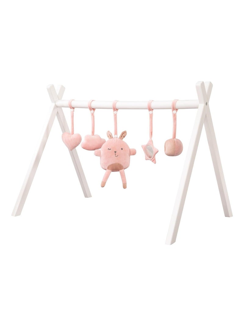 Sonajero y juguetes para colgar en el arco de juegos - Juego de 5 piezas 'Roba lil cuties' Rosa claro - Kiabi