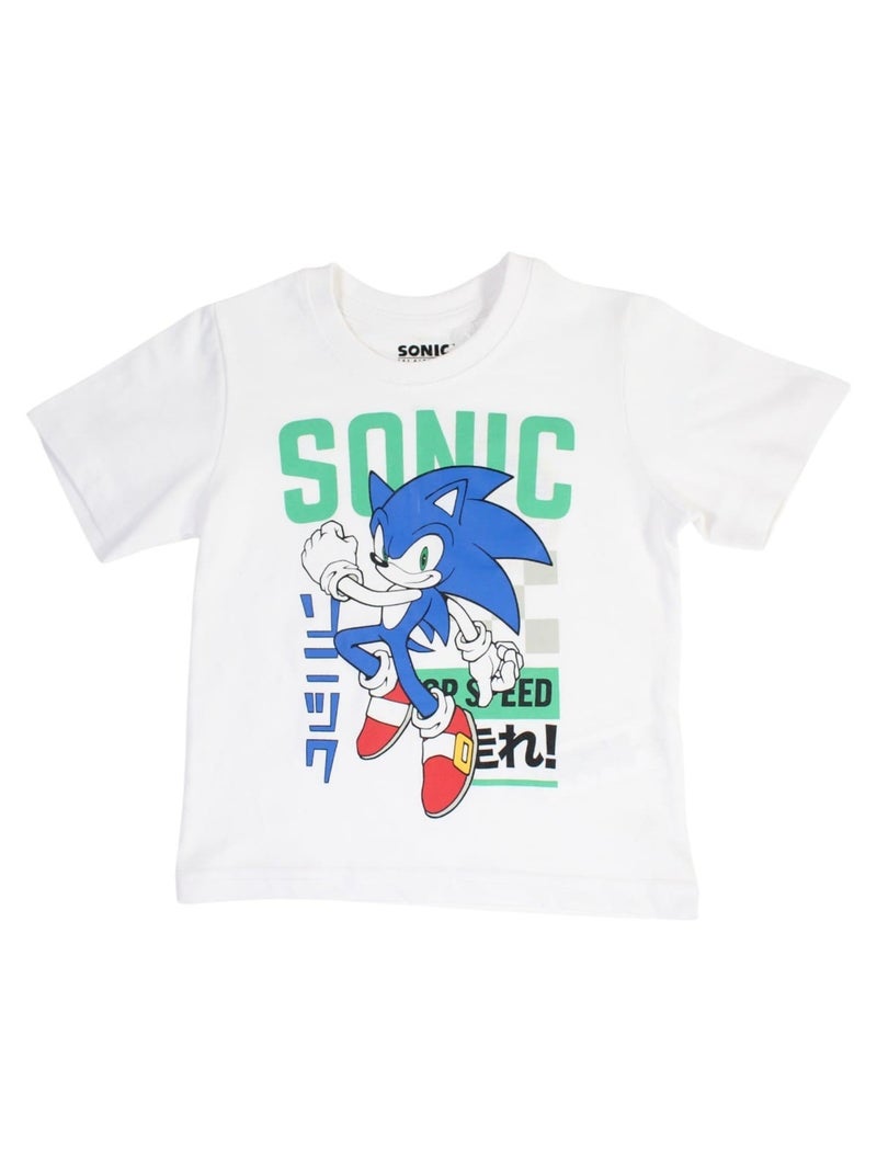 Sonic - Conjunto camiseta y short niño Blanco - Kiabi