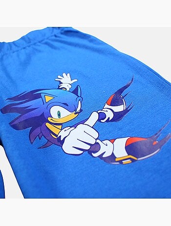 Sonic - Conjunto niño camiseta sin mangas y pantalón corto