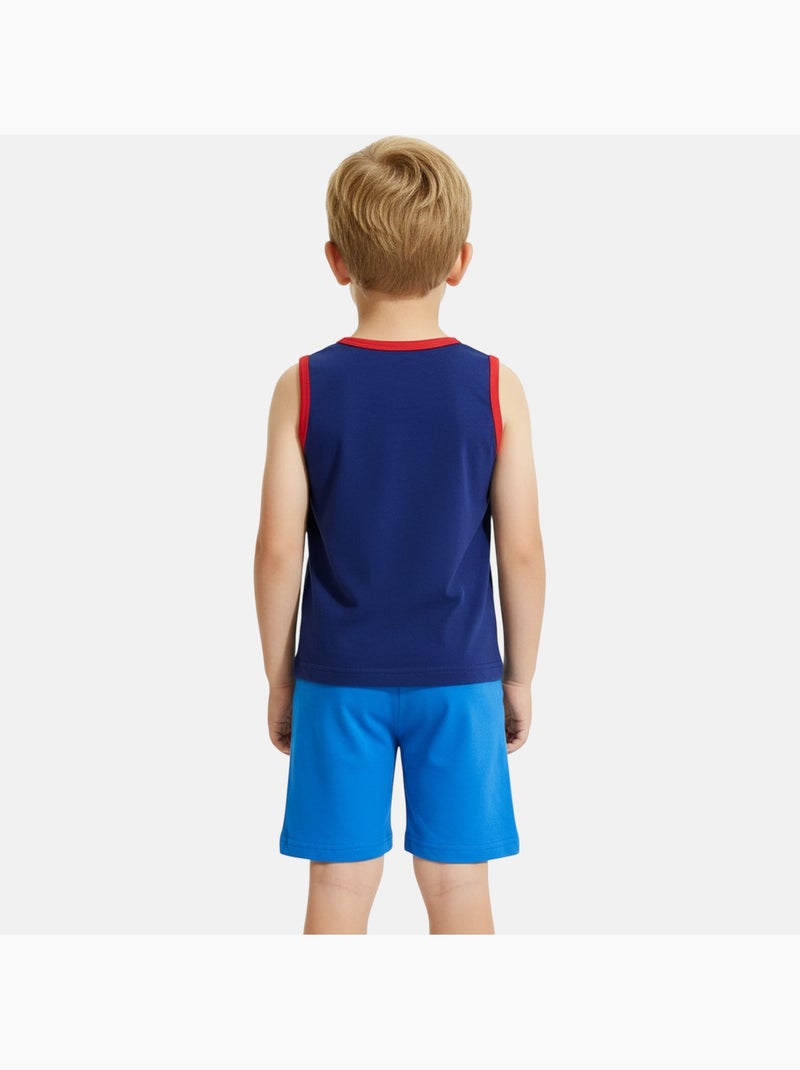 Sonic - Conjunto niño camiseta sin mangas y pantalón corto Azul marino - Kiabi