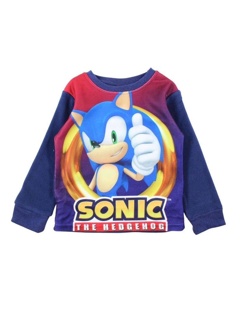 Sonic - Pijama polar para niño Azul marino - Kiabi