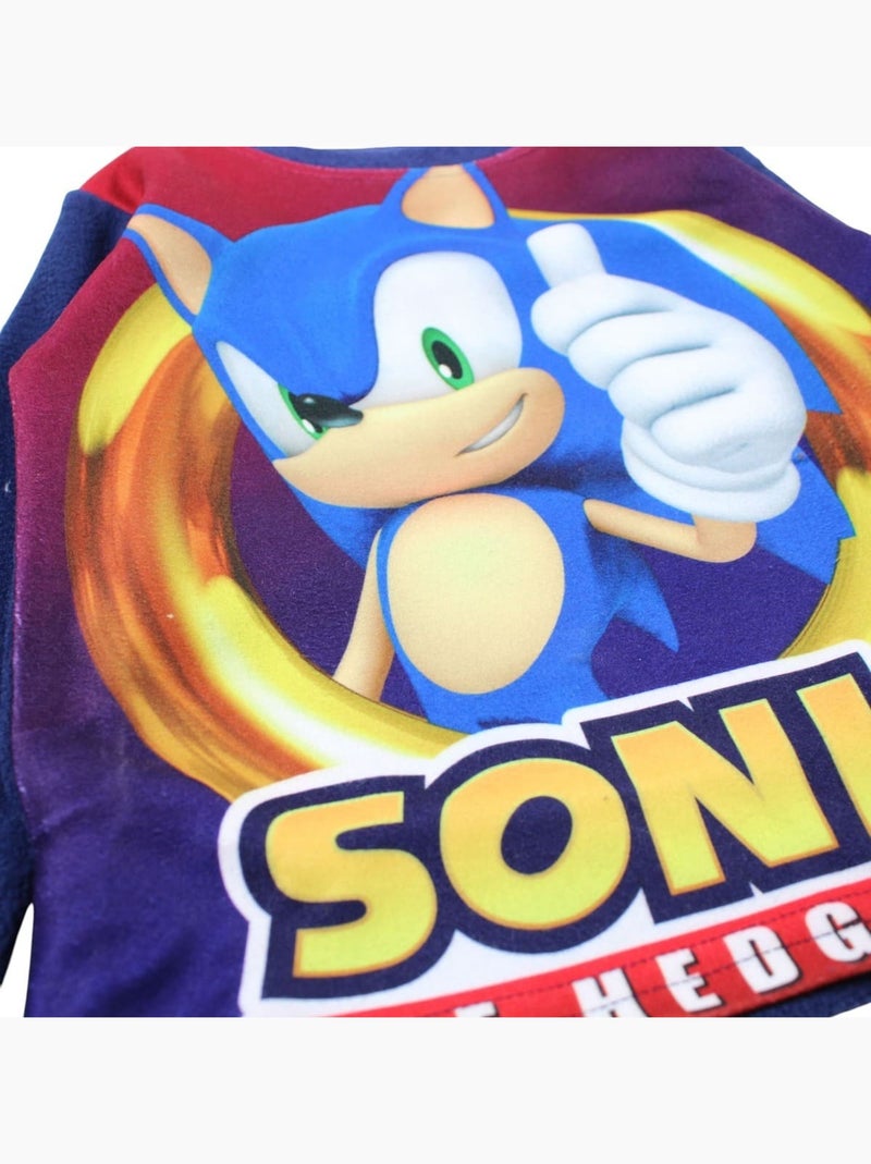 Sonic - Pijama polar para niño Azul marino - Kiabi