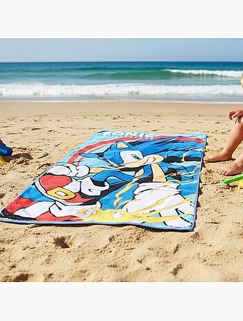 Sonic - Toalla de playa infantil