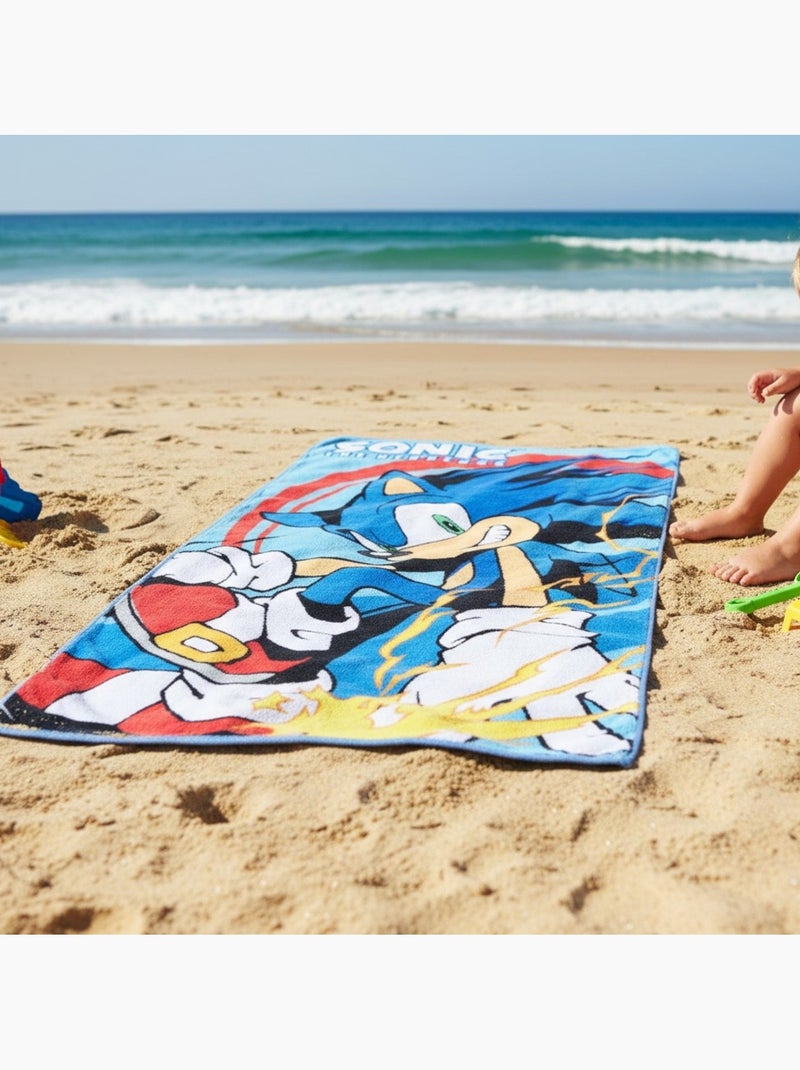 Sonic - Toalla de playa infantil Azul - Kiabi