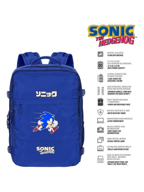 Sonic The Hedgehog Action Mochila de Viaje Mercury Grande 47x23x33cm, Azul - Kiabi Sonic The Hedgehog Action Mochila de Viaje Mercury Grande 47x23x33cm, Azul - Kiabi