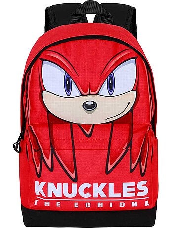 Sonic the hedgehog knuckles sight mochila hs fan 2.2, rojo