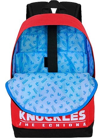 Sonic the hedgehog knuckles sight mochila hs fan 2.2, rojo