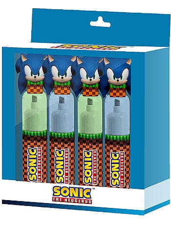 Sonic The Hedgehog Mix Pack de 4 Marcadores Fluorescentes, Multicolor