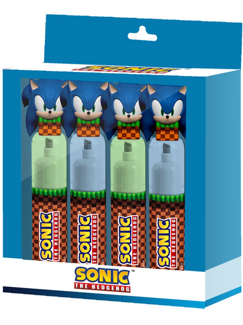 Sonic The Hedgehog Mix Pack de 4 Marcadores Fluorescentes, Multicolor Multicolor - Kiabi