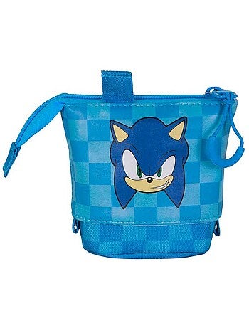 Sonic the hedgehog sight estuche portatodo cute + 2 bolígrafos de gel borrables, azul
