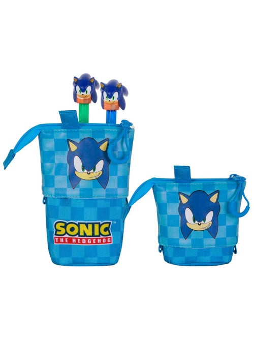Sonic The Hedgehog Sight Estuche Portatodo Cute + 2 Bolígrafos de Gel Borrables, Azul - Kiabi Sonic The Hedgehog Sight Estuche Portatodo Cute + 2 Bolígrafos de Gel Borrables, Azul - Kiabi