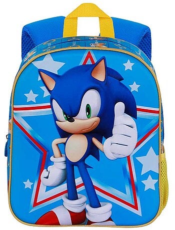 Sonic the hedgehog star mochila 3d elite, azul